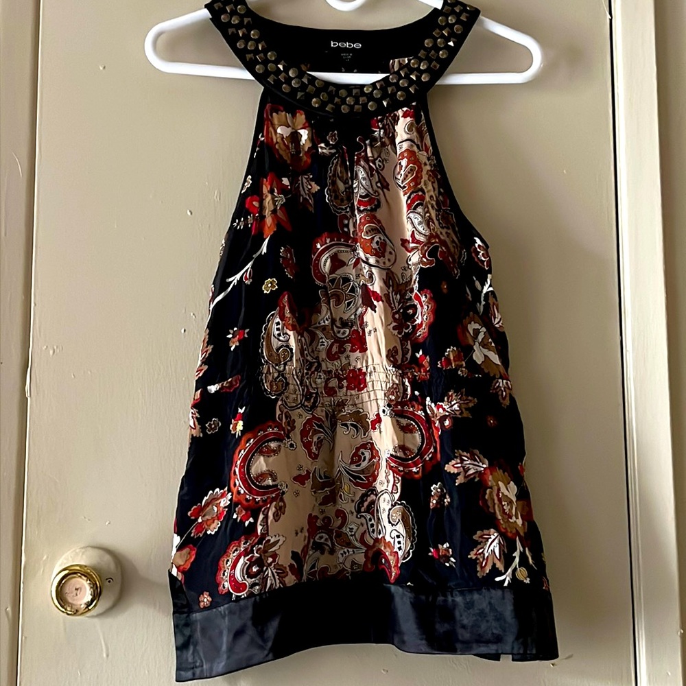 🌼FOR BUNDLE ONLY🌼Bebe Bedazzled Razor Silk Top